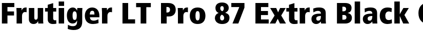 Frutiger LT Pro 87 Extra Black Condensed font
