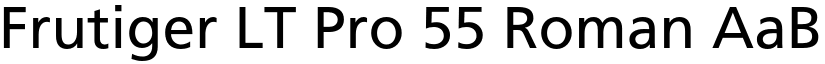Frutiger LT Pro 55 Roman font