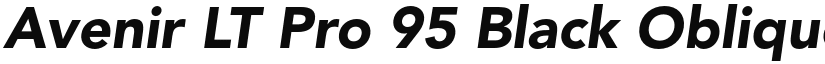 Avenir LT Pro 95 Black Oblique font