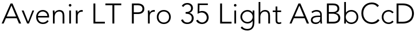Avenir LT Pro 35 Light font