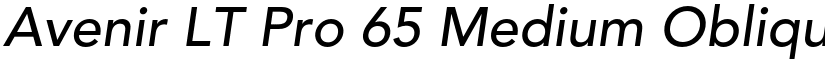 Avenir LT Pro 65 Medium Oblique font