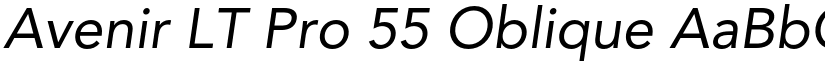 Avenir LT Pro 55 Oblique font