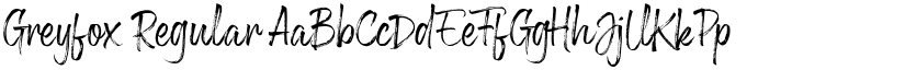 Greyfox Regular font
