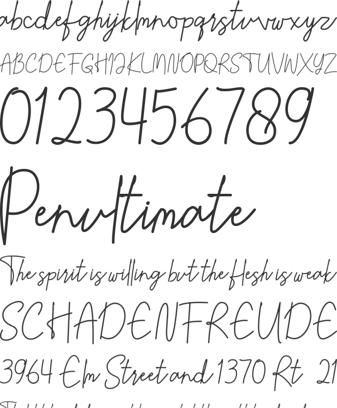 Galendra font preview