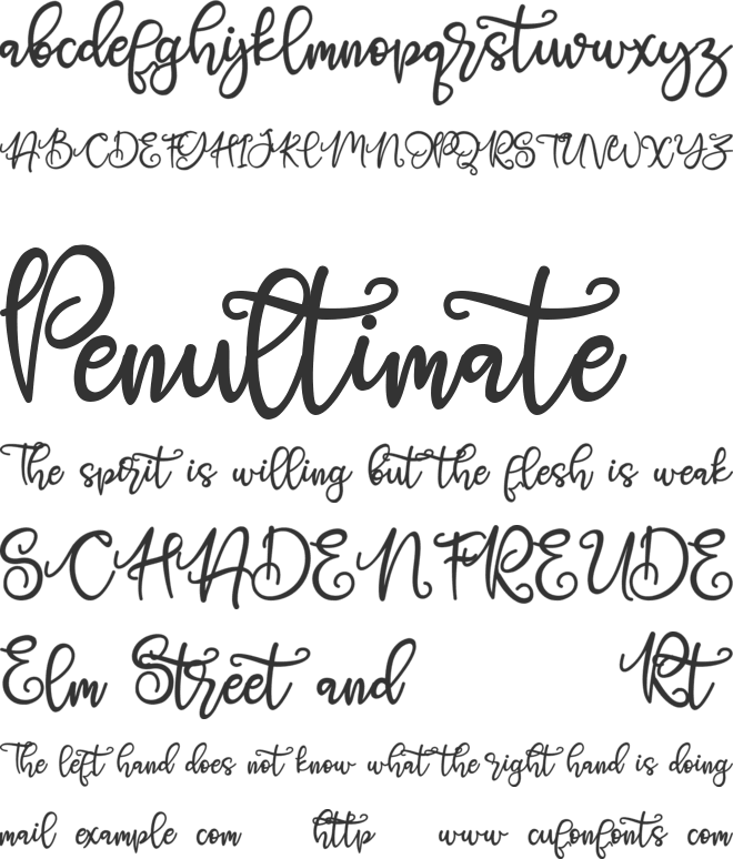 Alleluya font preview