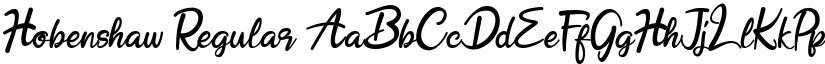 Hobenshaw Regular font