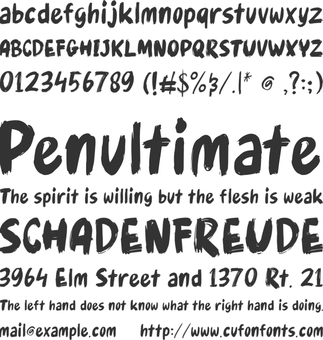 Gudnite font preview