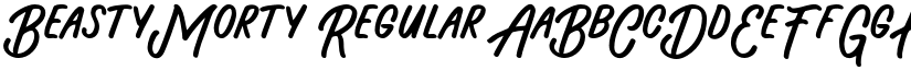 Beasty Morty Regular font