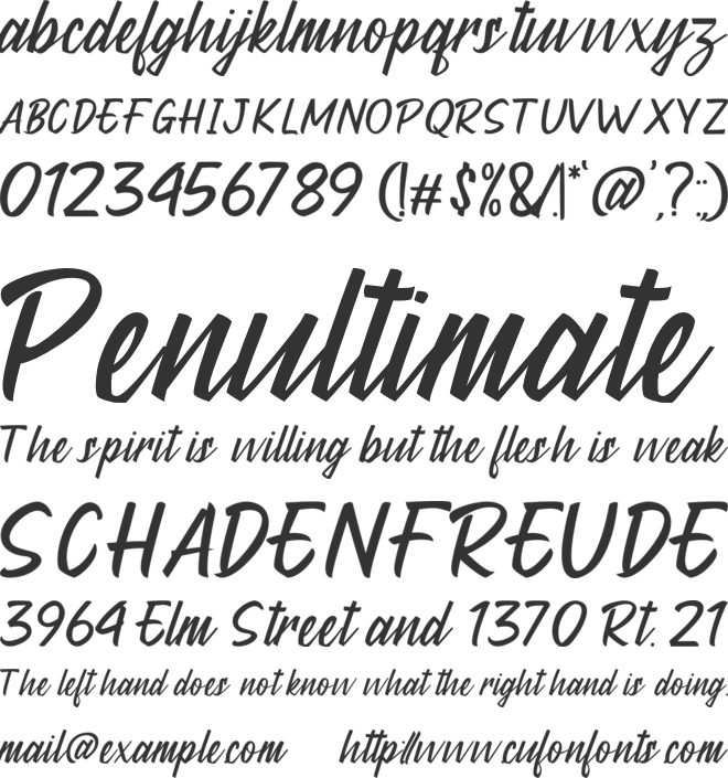 Madering font preview