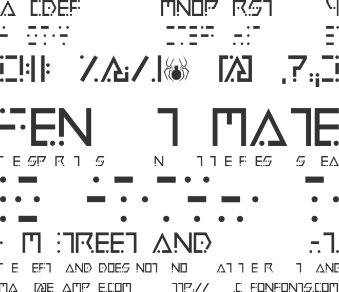 MORSE CODER font preview