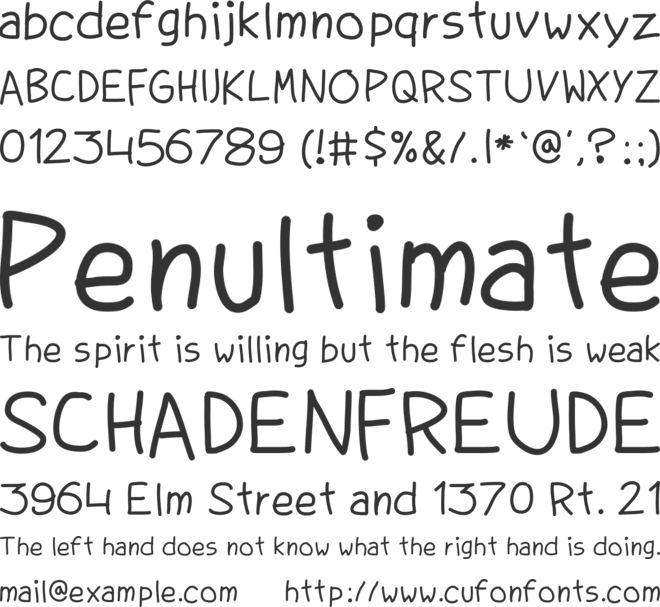 QDHandRedrawn font preview