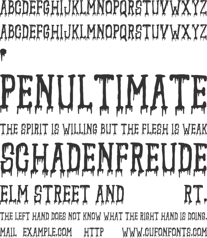 SCARYNIZO font preview