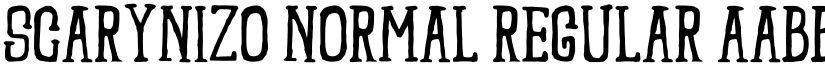 SCARYNIZO NORMAL Regular font