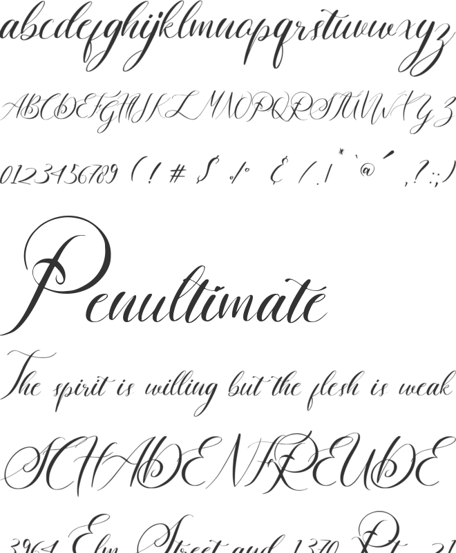 Lancelot font preview