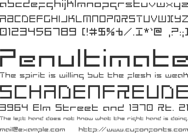 Radio Space Bitmap font preview