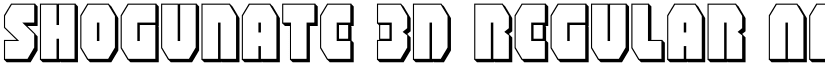 Shogunate 3D Regular font