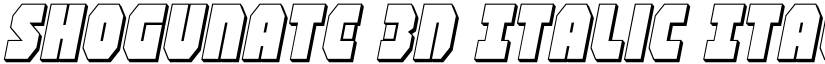Shogunate 3D Italic Italic font