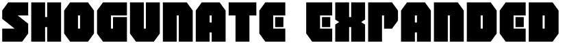 Shogunate Expanded Expanded font
