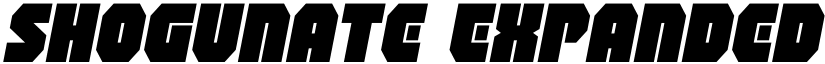 Shogunate Expanded Italic Expanded Italic font