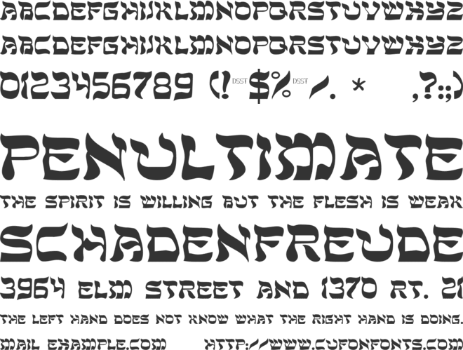 DS Sholom font preview