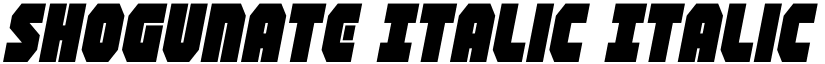 Shogunate Italic Italic font