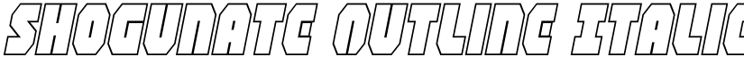 Shogunate Outline Italic Outline Italic font