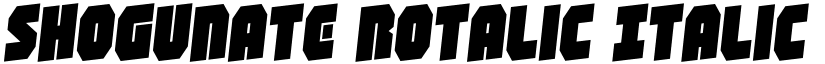 Shogunate Rotalic Italic font