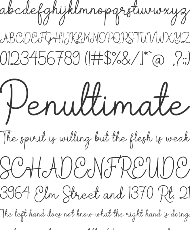 Arkina font preview