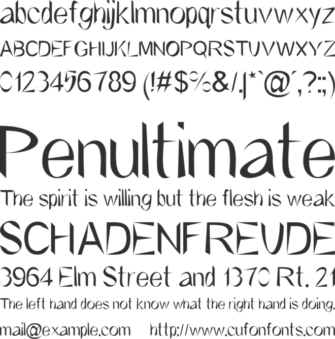 Quentin font preview