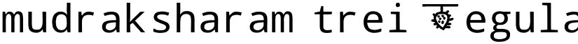 mudraksharam trei Regular font
