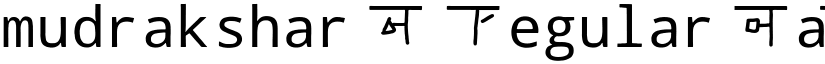 mudrakshar 4 Regular font