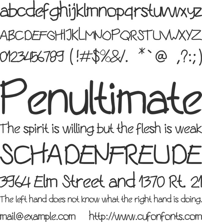 silly bug font preview