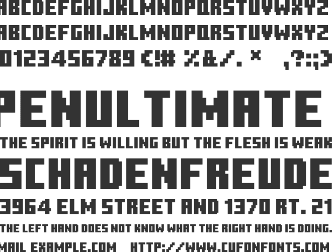 Minecraft font preview