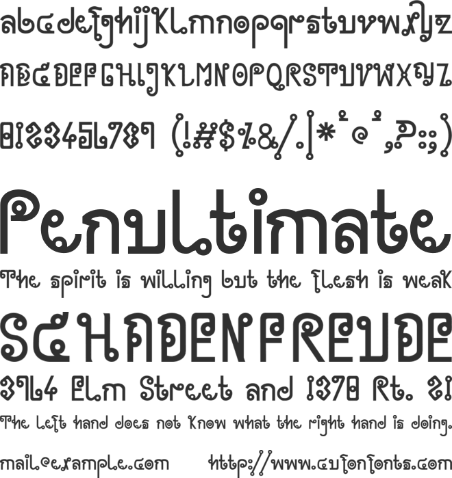 Cyclin font preview