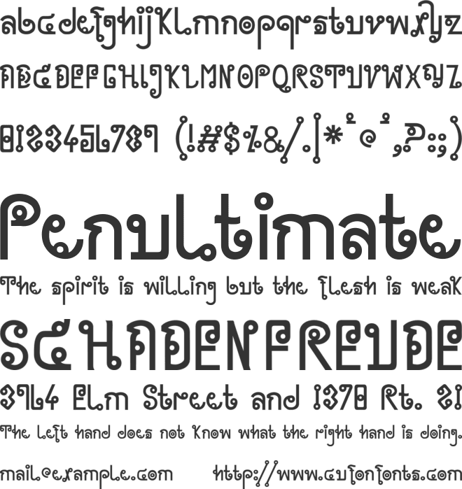 Cyclin font preview