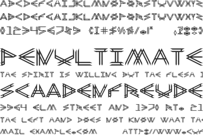 Altimas font preview