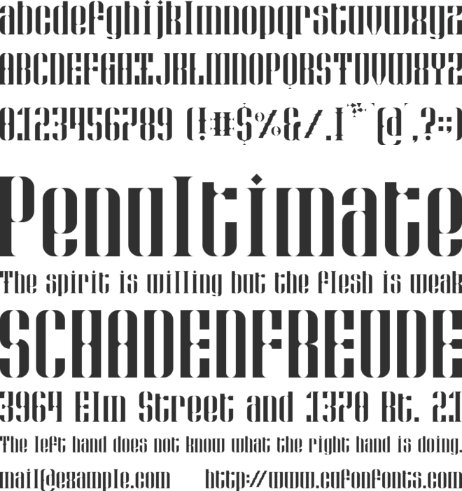 Paradoxy Plain font preview