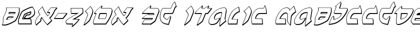 Ben-Zion 3D Italic font