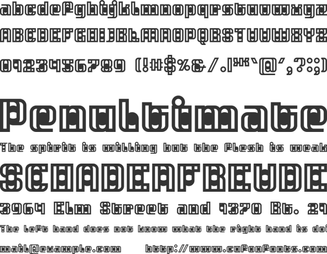 Tangereen Harlequin font preview