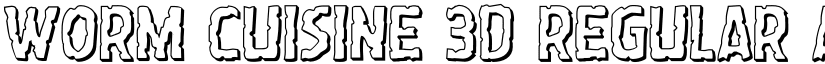 Worm Cuisine 3D Regular font