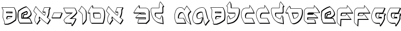 Ben-Zion 3D font