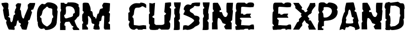 Worm Cuisine Expanded Expanded font