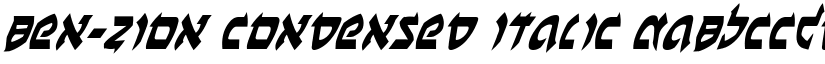 Ben-Zion Condensed Italic font