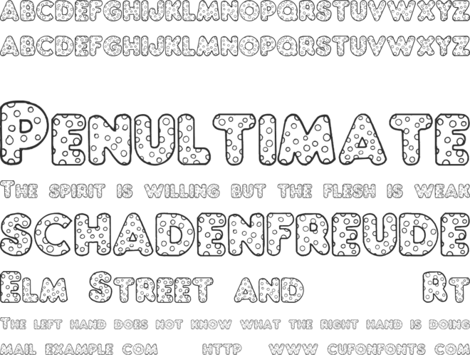 Chubby Dotty font preview