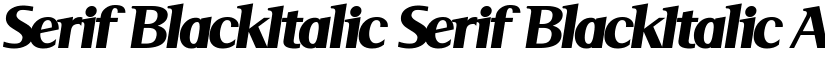 Serif BlackItalic Serif BlackItalic font