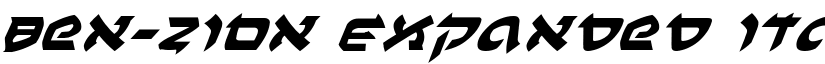 Ben-Zion Expanded Italic font