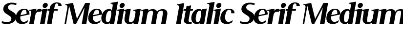Serif Medium Italic Serif Medium Italic font