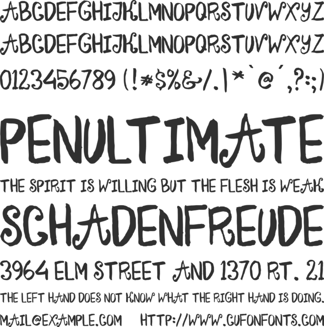 Happy Ghost font preview