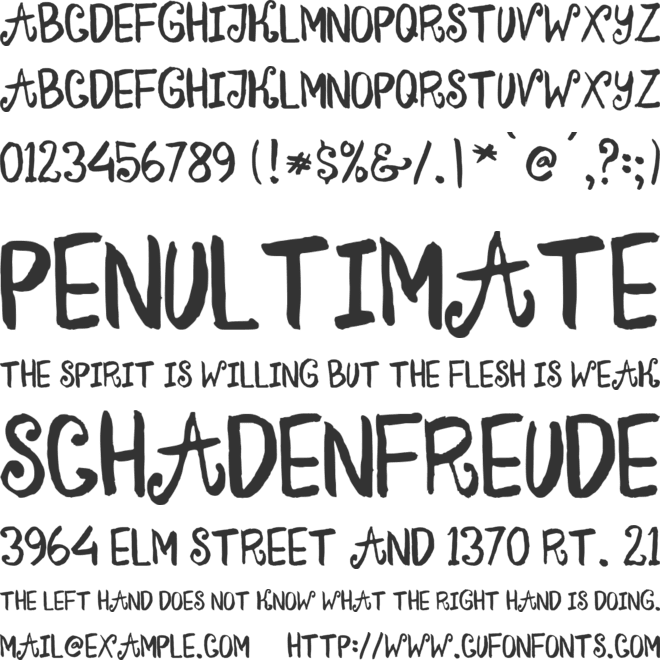 Happy Ghost font preview