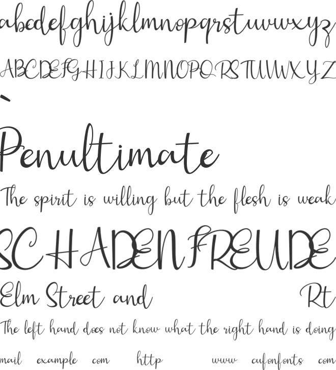 gisella font preview